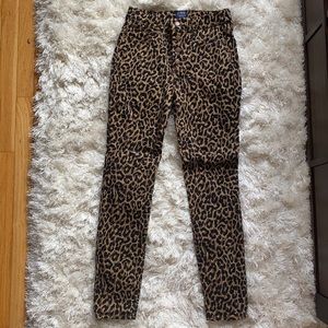 Leopard J. Crew skinny jeans